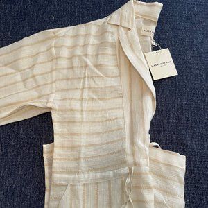 Mara Hoffman Diega Cover Up, Size XS, Color White/Beige